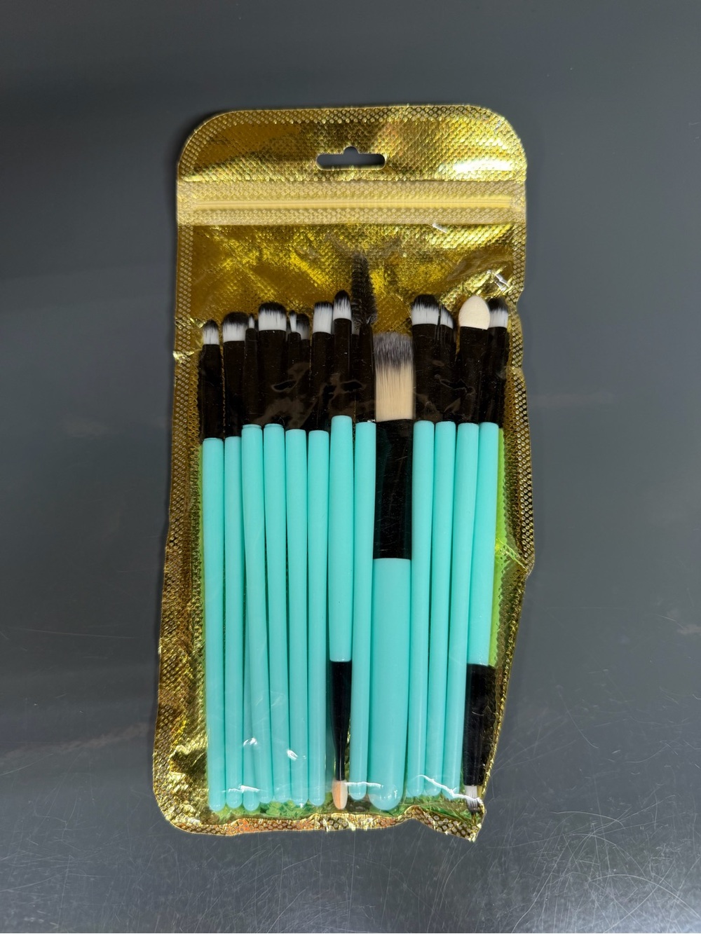 Aqua Makeup Brush Set for Eyes and Face
